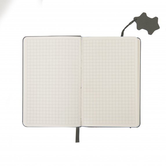 Записная книжка А6 "Indi" в клетку, серая