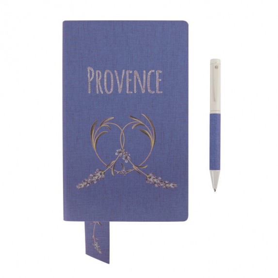 Записная книжка А5 "Provence" в клетку, сиреневая