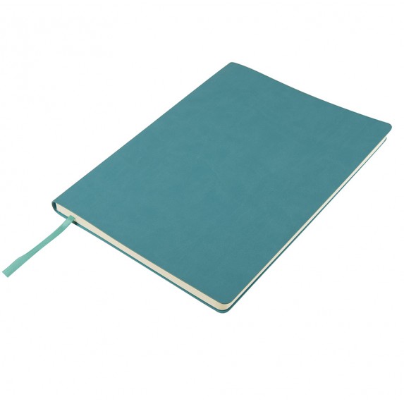 Записная книжка B5 "Biggy" в клетку, бирюзовая