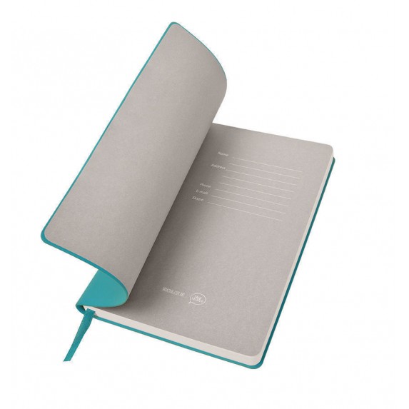 Записная книжка B5 "Biggy" в клетку, бирюзовая