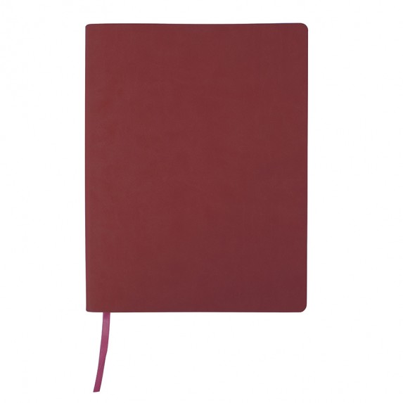 Записная книжка B5 "Biggy" в клетку, бордовая
