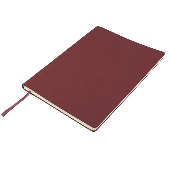 Записная книжка B5 "Biggy" в клетку, бордовая
