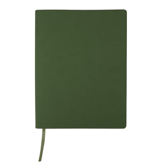 Записная книжка B5 "Biggy" в клетку, зелёная