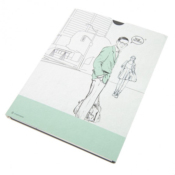 Записная книжка B5 "Biggy" в клетку, синяя