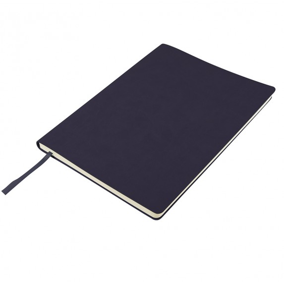 Записная книжка B5 "Biggy" в клетку, тёмно-синяя