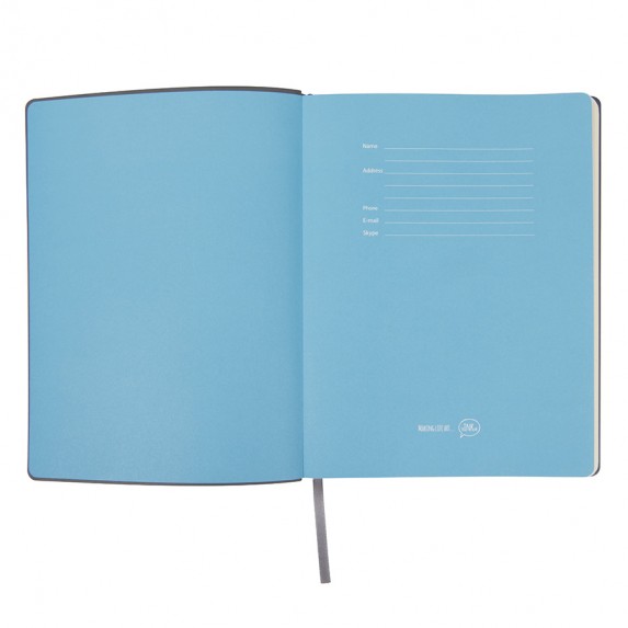 Записная книжка B5 "Biggy" в клетку, серая