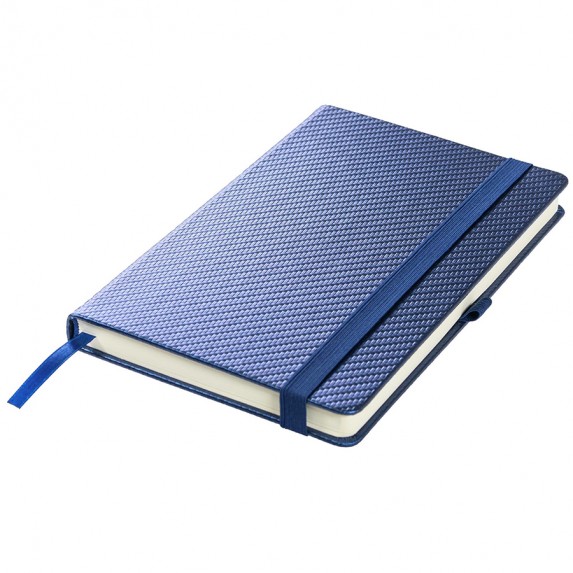 Записная книжка A5 "Barry" в клетку, тёмно-синяя