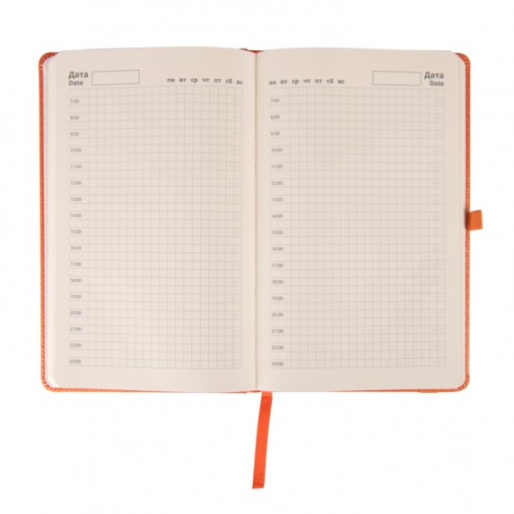 Записная книжка A5 "Barry" в клетку, тёмно-синяя