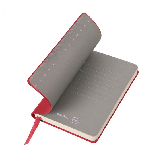 Записная книжка А6 "Funky" в клетку, красная