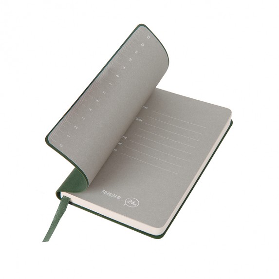 Записная книжка А6 "Funky" в клетку, зеленая