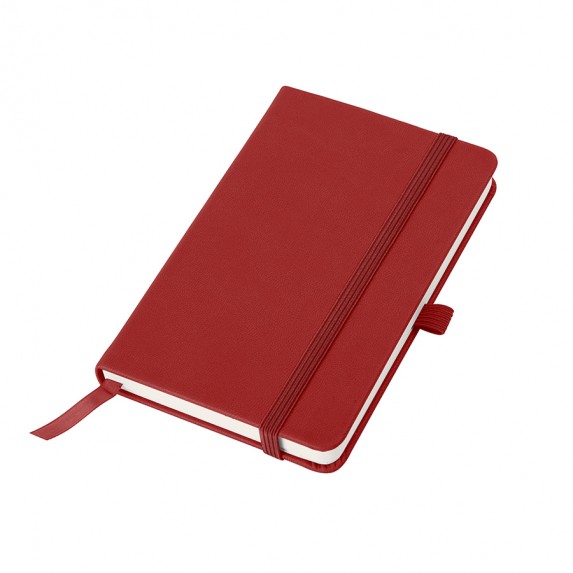 Записная книжка А6 "Justy" в клетку, красная