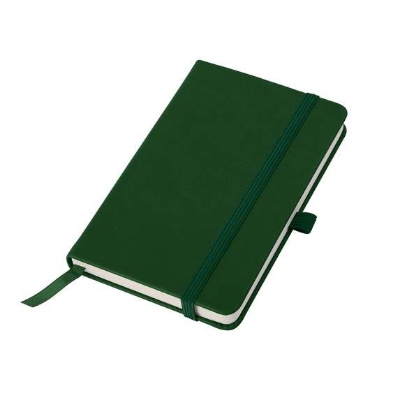 Записная книжка А6 "Justy" в клетку, зеленая